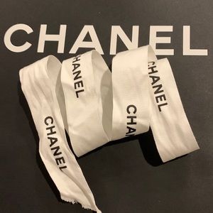 Chanel white ribbon